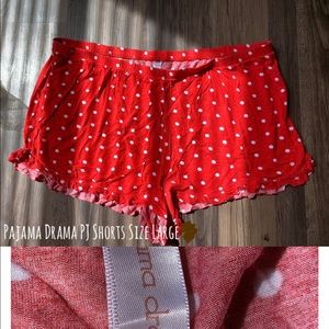 Pajama Drama Red Polka Dot Shorts